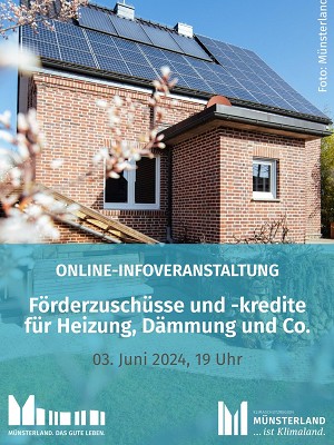 Online Veranstaltung I Wie finanziere ich die energetische Sanierung meines Eigenheims? Förderzuschüsse und -kredite für Heizung, Dämmung und Co. 